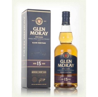Glen Moray Elgin Heritage 15 Year Old Single Malt Scotch Whisky Speyside NV (700ml)
